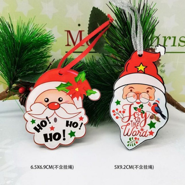 Custom Shape Christmas Holiday Decorations Acrylic Christmas Ornament