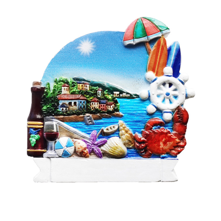 Custom 3D Printed Cyprus Croatia Tourist Souvenir Beach Fridge Magnet