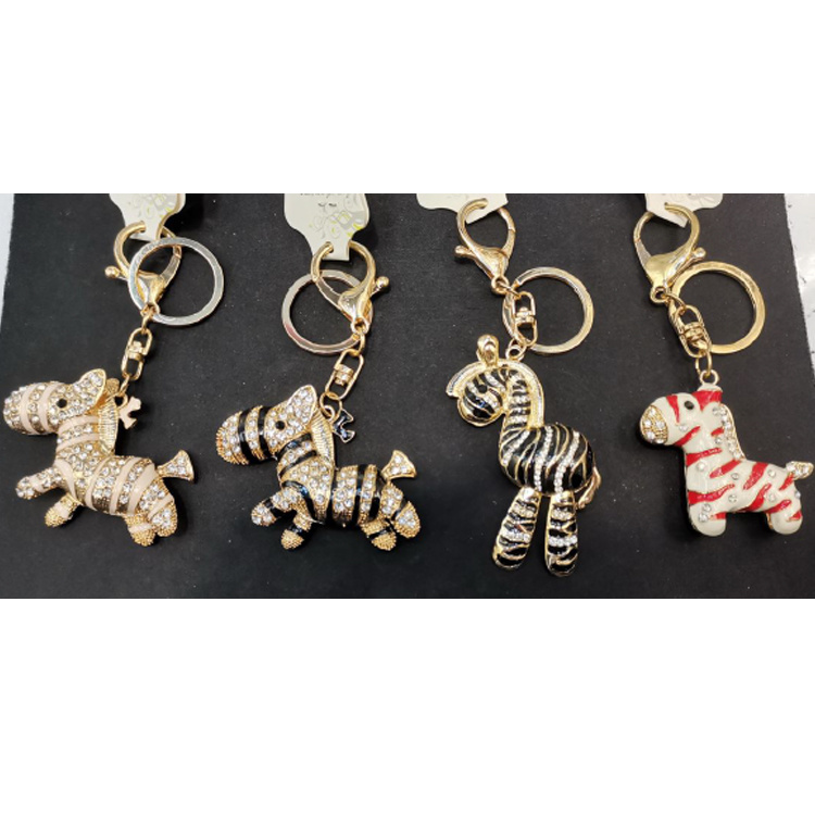 Luxury Crystal Women′s Bag Rhinestone Elephant Keychain for Promotion Gift