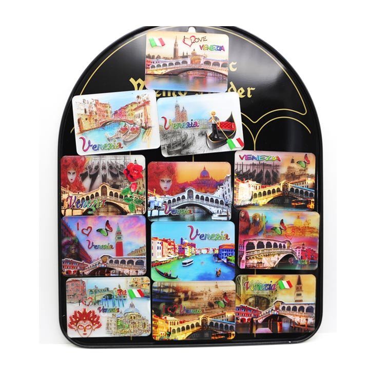 Custom Printing Acrylic Venice Italy Travel Souvenir Fridge Magnets