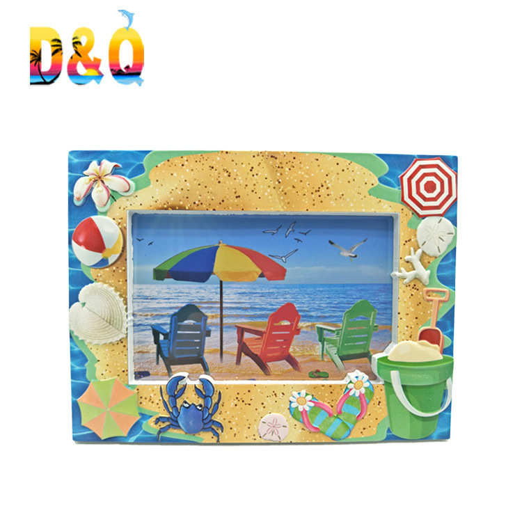 Tourist Gift Beach Themed Photo Frame Travel Souvenir Resin Frame for Picture Frame