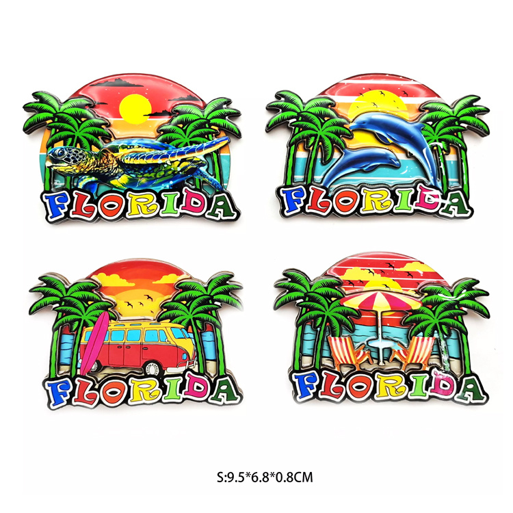 Factory Custom Caribbean Beach Wooden Fridge Magnets San Andres Islands Souvenir Fridge Magnet