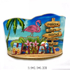 Personalized Beach Tourist MDF Fridge Magnet 3D Layer Wood Souvenir Turtle Magnet