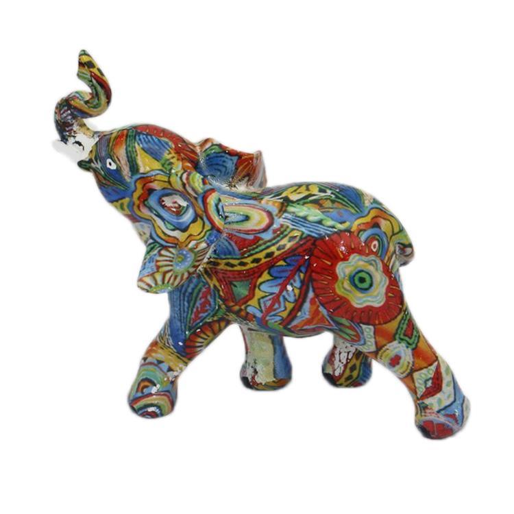 Modern Nordic Luxury Desktop Office Feng Shui Resin Elephant Statue for Home Decor