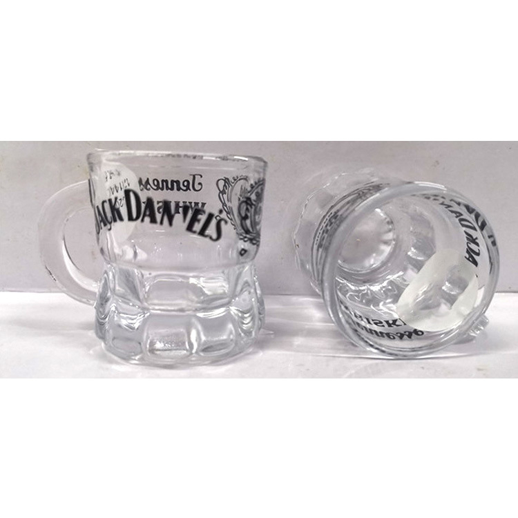 Custom Logo 1oz Mini Mug Shot Glass with Handle