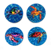 Maldives Hawaii Beach Souvenir Square Ceramic Shell Coaster