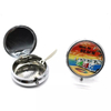 Promotional Beach Souvenir Custom Metal Portable Pocket Ashtray