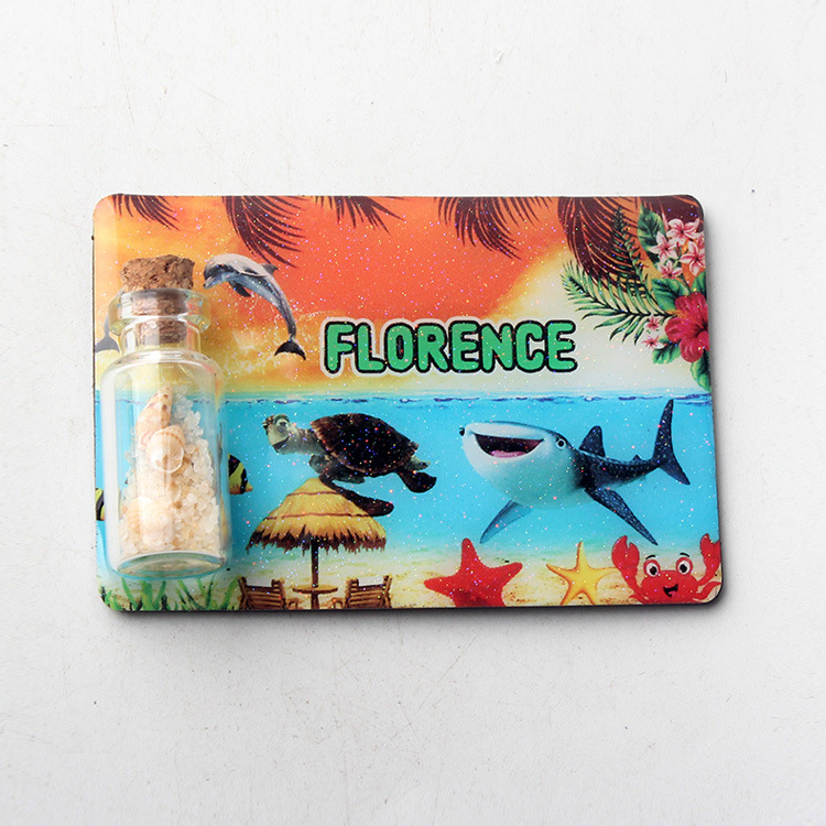 Customized Beach Tourist Gift Italy Florence Sicily Souvenir Fridge Magnet