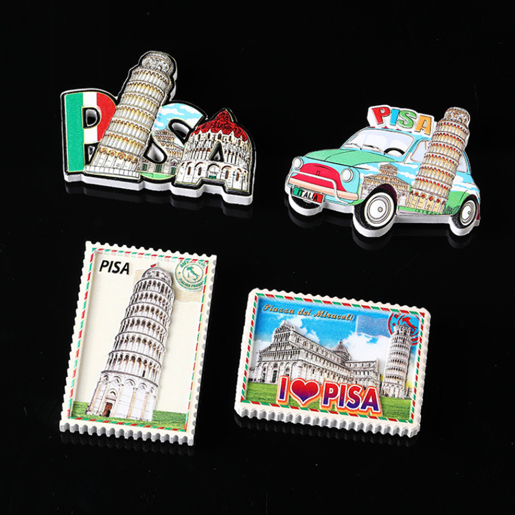 Customized Resin 3D Printing Tourist Gift Venice Florence Roma Pisa Italy Souvenir Fridge Magnet