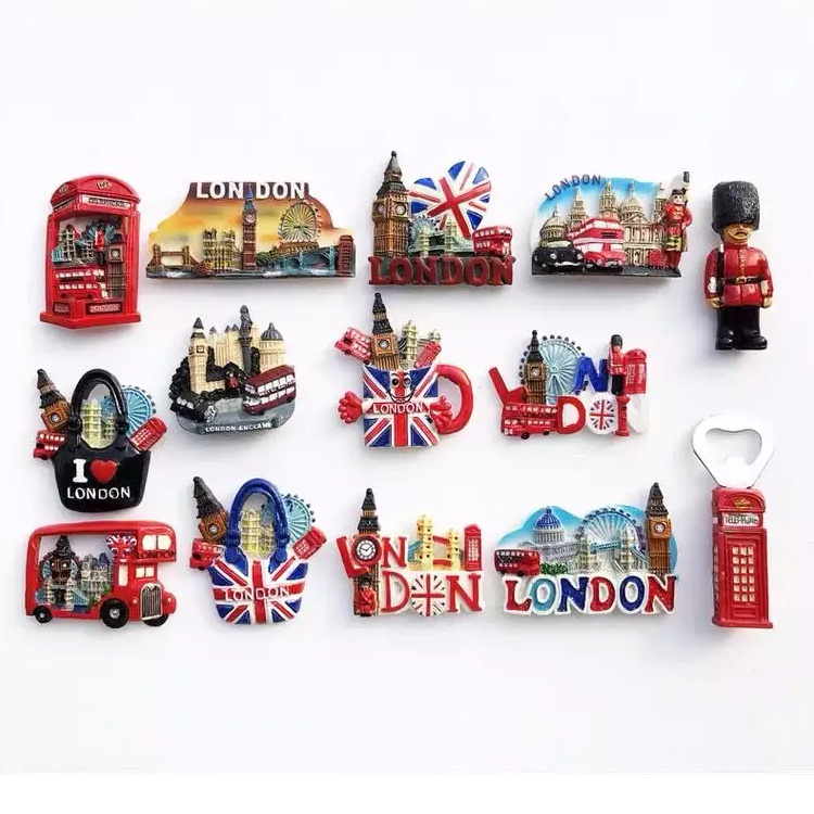 Quanzhou Factory Customized England Resin Magnet London Souvenir Fridge Magnet