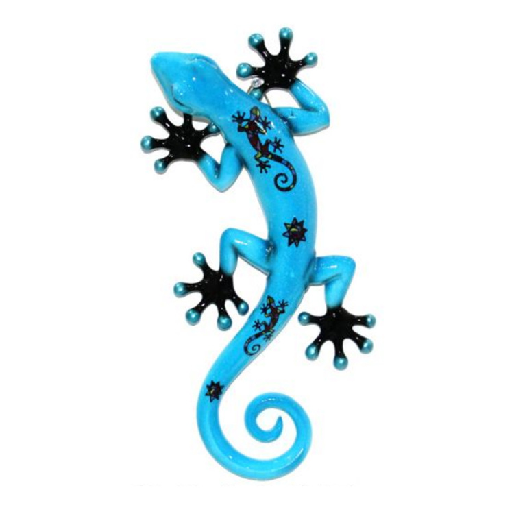 Resin Gecko Wall Art Decor Lizard Sculpture Hang Indoor Outdoor for Home Bedroom Living Room Office Garden Decor