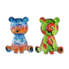 New Rainbow Color Cute Resin Teddy Bear Sitting Bear Statue for Home Decor