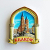 Customized Resin Printing Tourist City Magnet Krakow Cracow Poland Souvenir Fridge Magnet