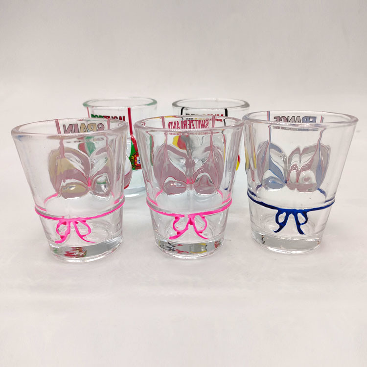 Personalized Custom Logo Glass Cup Funny Sexy Bikini Shot Glass