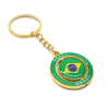 Custom Epoxy Alloy Metal Rotating Keychain Tourist Souvenir Israel Flag Keychain