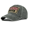 Wholesale 6 Panel Retro Embroidery Logo Washed Cotton Miami Baseball Cap