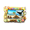 Custom Epoxy Wood Beach Tourist Souvenir Magnet Mexico Los Cabos Souvenirs Fridge Magnet