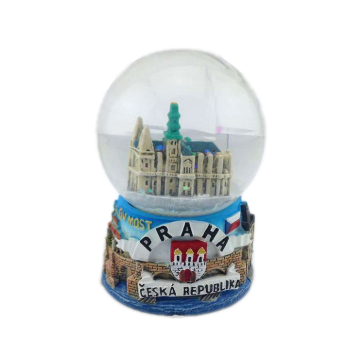 Customized Resin Building Style Poland Souvenir Snow Globes