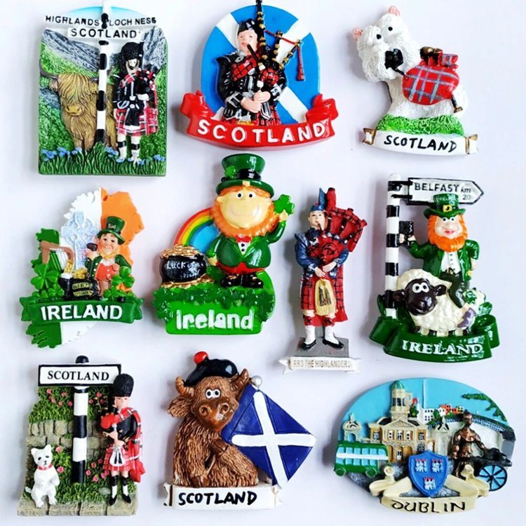 Wholesale Resin Fridge Magnet St. Patrick′ S Day Dublin Lucky of Irish Gift Ireland Souvenir Magnet