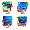 Custom 3 Layer Refrigerator Magnet Beach Travel Souvenir Acrylic Fridge Magnet