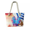 Custom Printed Logo Beach Travel Shopping Handbag Print Souvenir Canvas Tote Shoulder Bag