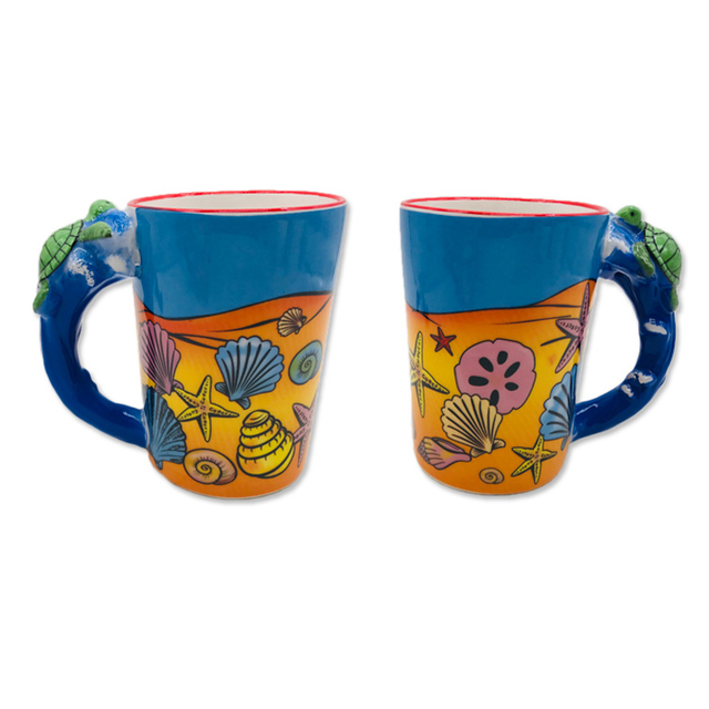 Ceramic Tourist Souvenir Sea Animal Turtle Mugs 3D Animal Mug