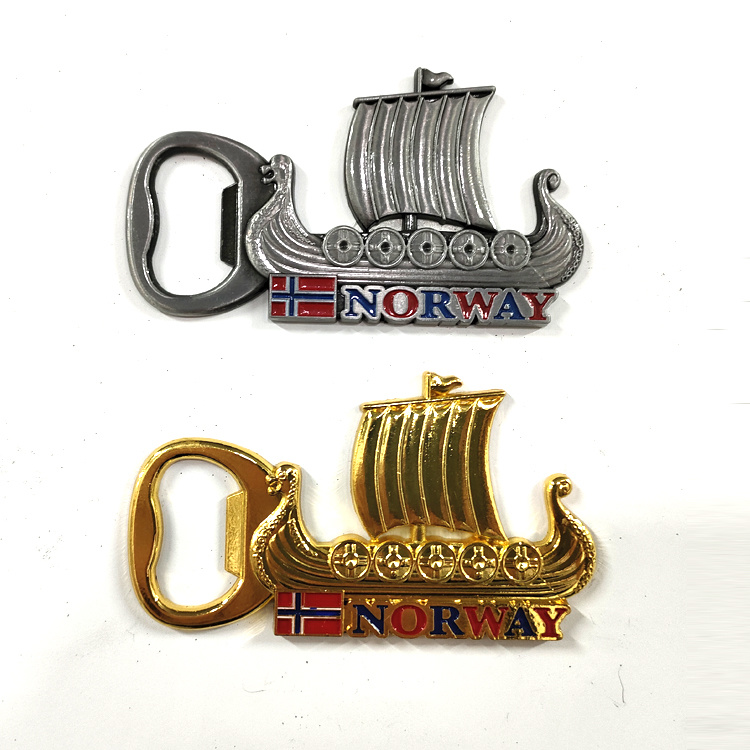 Custom Enamel Alloy Metal Flag Viking Boat Iceland Norway Souvenir Keychain