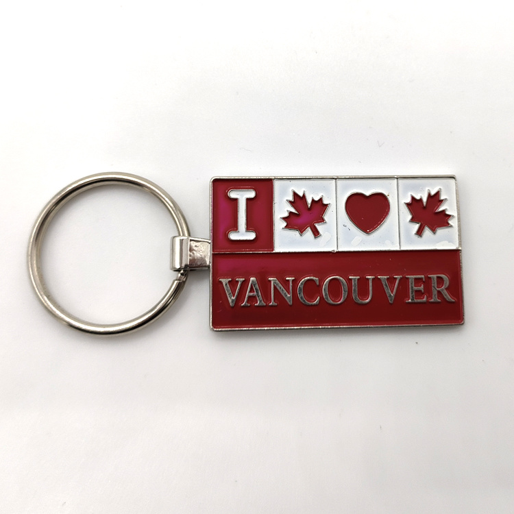 Custom Shape Metal Switzerland Tourist Souvenir Keychain