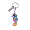 Factory Custom 3D Metal Enamel Sea Ocean Animal Beach Souvenir Seahorse Keychain