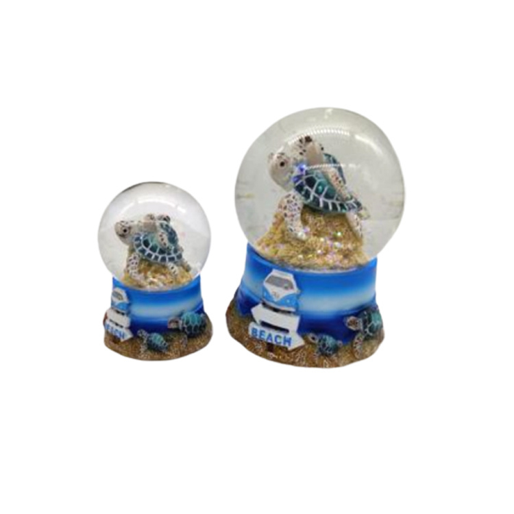 Custom Resin Water Ball Turtle Beach Souvenir Tortoise Snow Globe