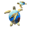 Tropical Beach Seaside Tourist Souvenir Resin Blue Sea Turtle Figurine for Indoor Outdoor Decor