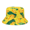 Wholesale Fruit Printed Unisex Summer Foldable Pineapple Banana Bucket Hats