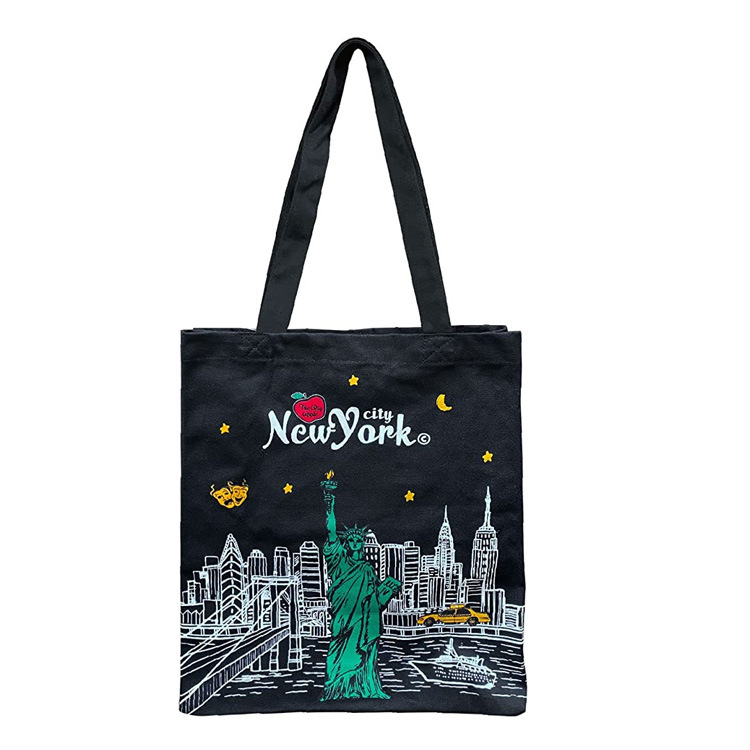 Reusable Large New York Souvenir Shopping Handbag School Bag Canvas Tote Bag