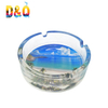 Custom Logo Printing Tourist Souvenir Leaf Shape Glass Ashtray