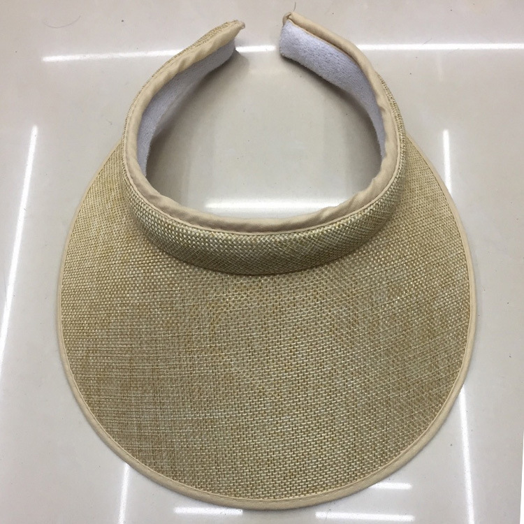 Factory Wholesale Custom Outdoor Beach Travel Sun Straw Visor Hat