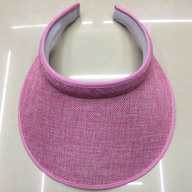 Factory Wholesale Custom Outdoor Beach Travel Sun Straw Visor Hat