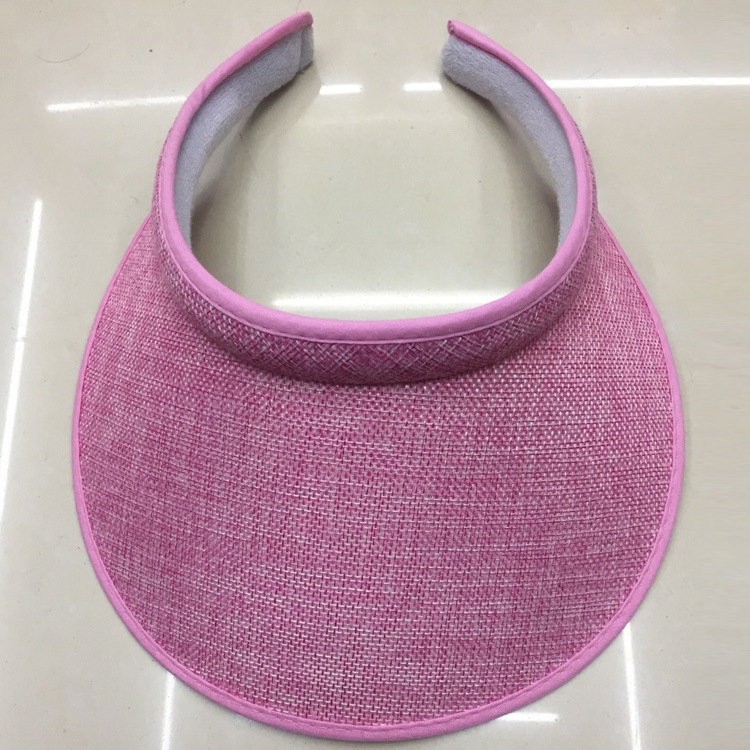 Factory Wholesale Custom Outdoor Beach Travel Sun Straw Visor Hat