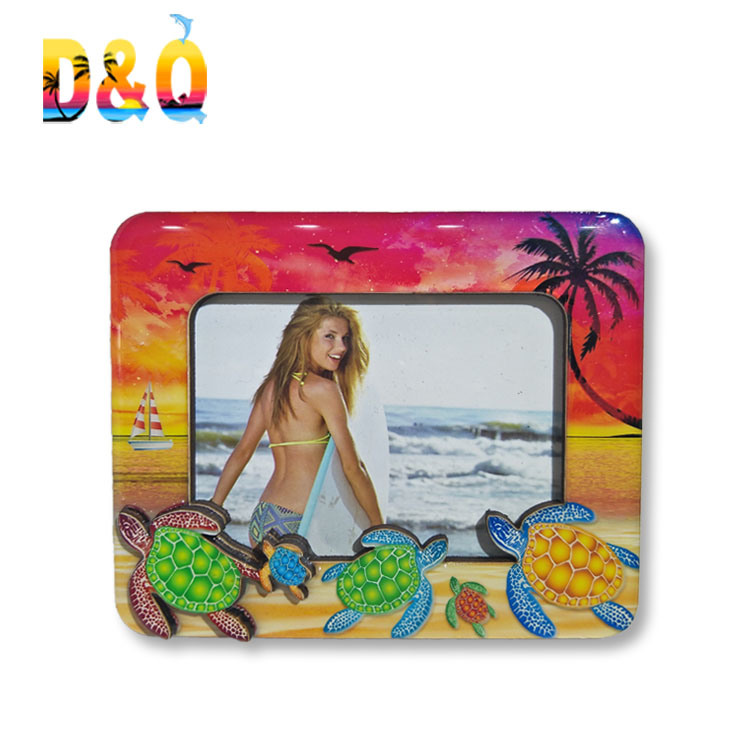 Custom Logo Travel Gift 4X6 Epoxy Florida Beach Souvenir Photo Frame