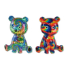 Wholesale Custom Bear Statue Home Decor Resin Tie Dye Bear Figurines