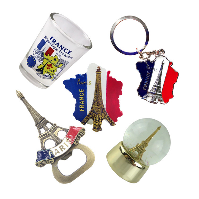 Custom Map Shape Magnet Eiffel Tower France Paris Souvenir Fridge Magnet