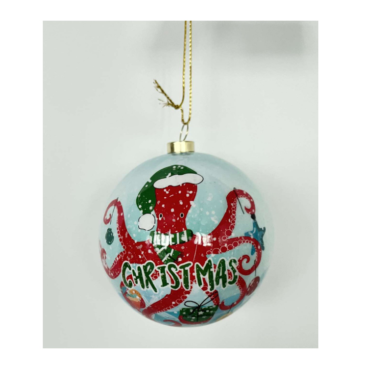 Beach Christmas Hanging Souvenir Custom Christmas Ball Tree Ornaments