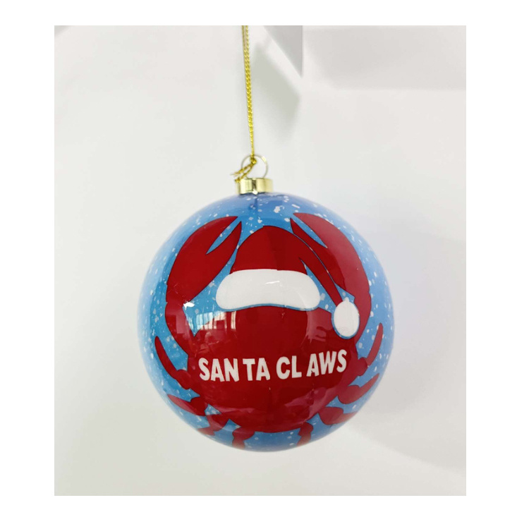 Beach Christmas Hanging Souvenir Custom Christmas Ball Tree Ornaments