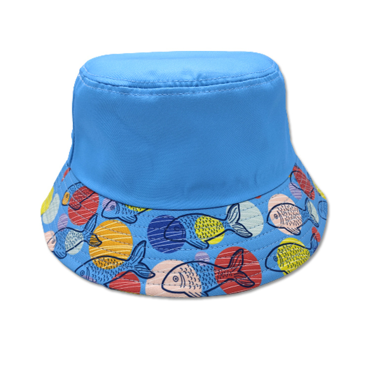 Tropical Hawaii Bucket Hat Summer Sunset Beach Palm Tree Fishman Hat for Outdoor Travel