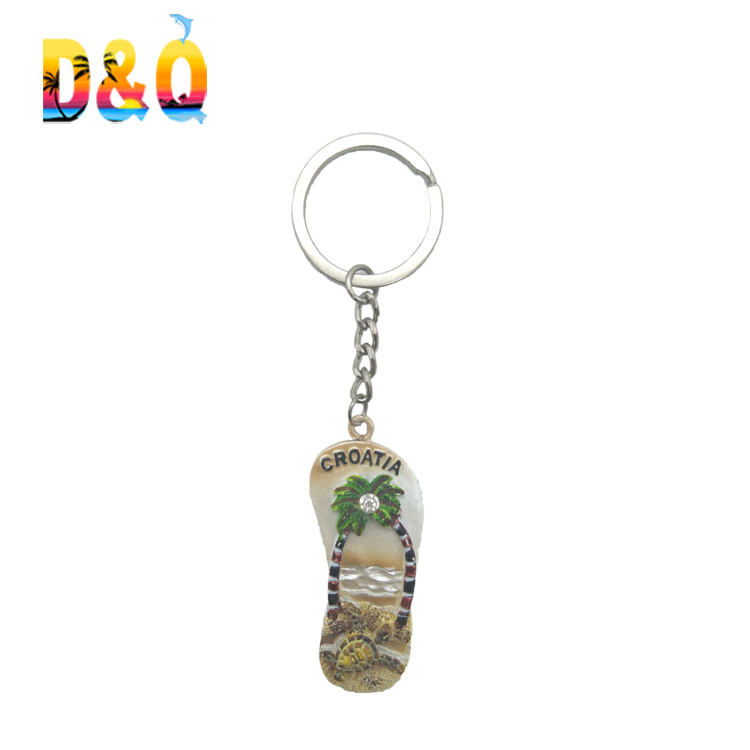 Creative Custom Shape Hamburger Food Resin Keychain for Gift