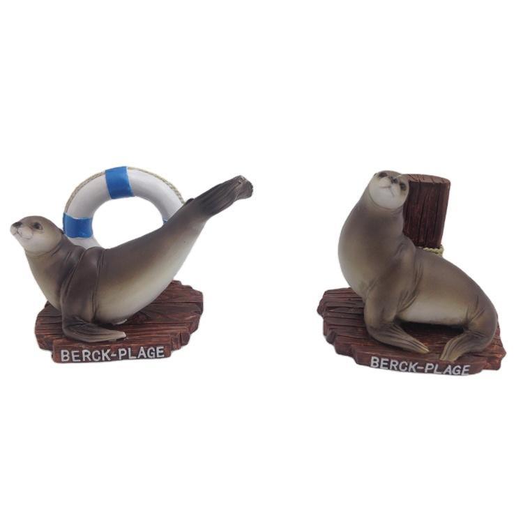 Custom Animal Resin Zoo Aquarium Souvenir Gift Sea Lion Statue