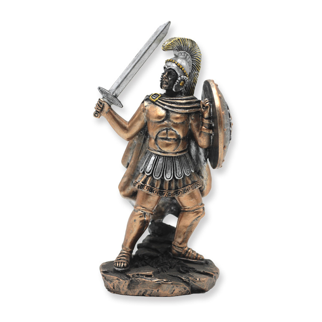 Factory Custom Alexander The Great Greek Roman Ancient Greek Warrior Statue Resin Craft Custom Roman Greece Warrior