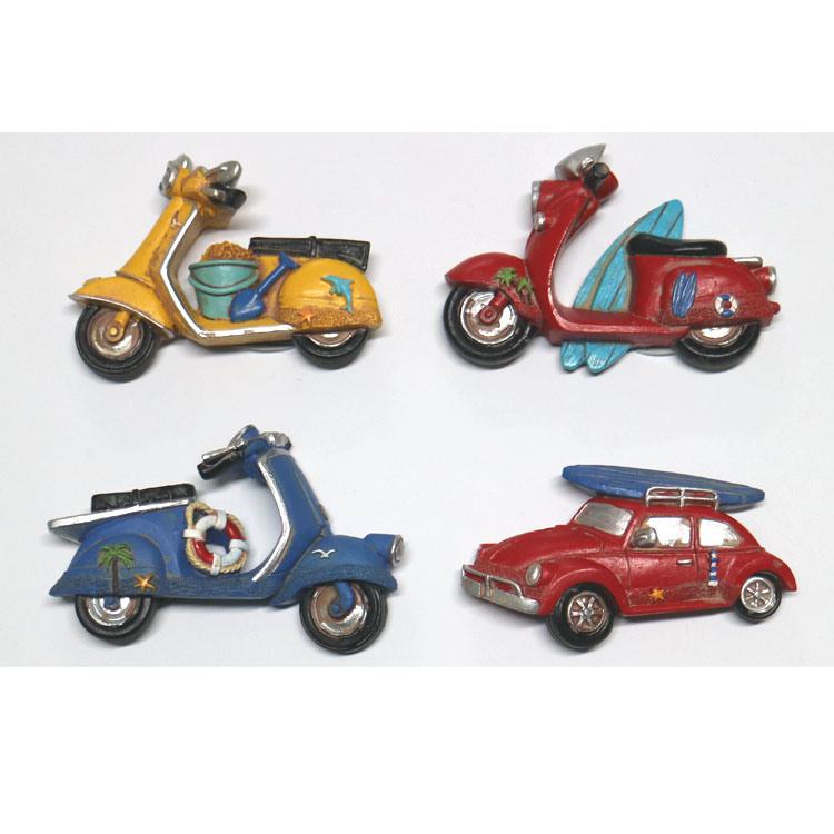 Promotion Gift Retro Vintage Souvenir Resin Motorcycle Fridge Magnet for Home Decor