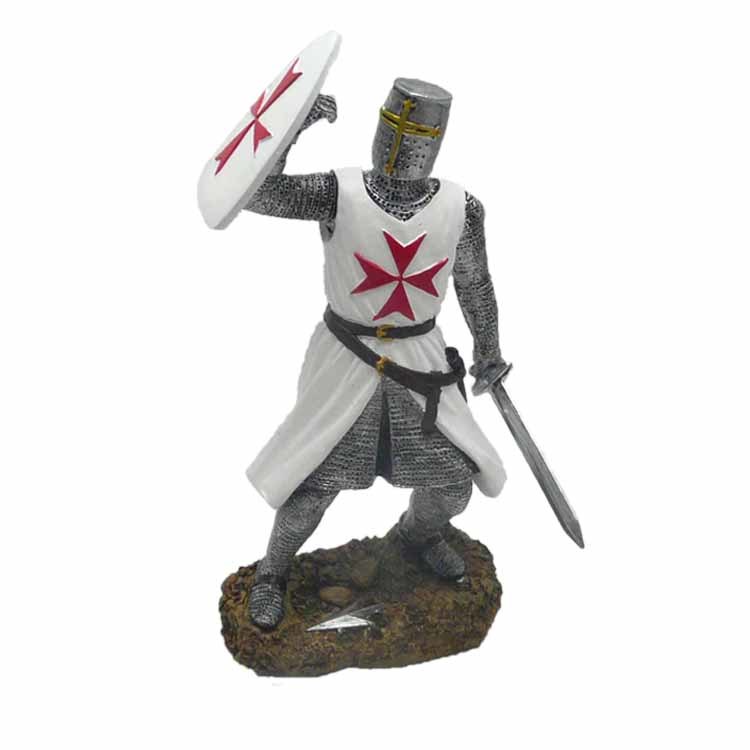 Retro Roman Samurai Resin Knight Figurine Armour Knight Resin Statue Crafts Decoration