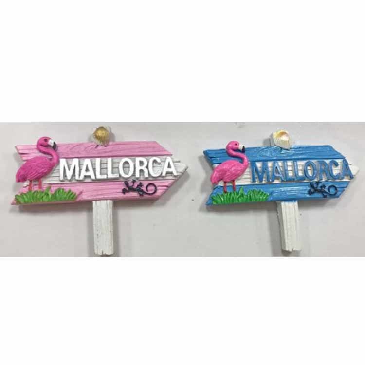 Custom Logo Beach Resin Guide Sign Shape Mallorca Souvenir Fridge Magnet