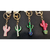 Wholesale Zinc Alloy Rhinestones Cute Mini Plant Cactus Keychain